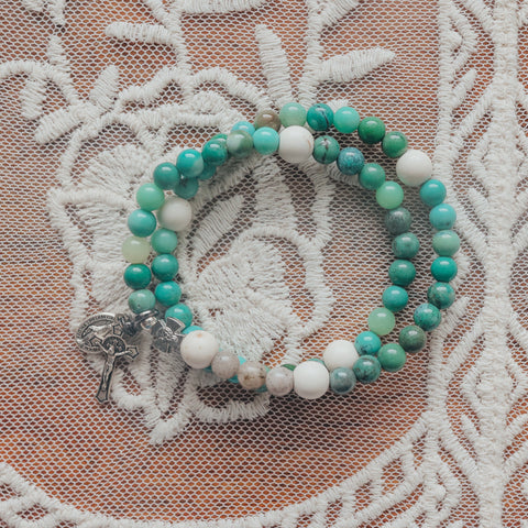 Life | Stretch & Wrap Rosary Bracelet | Small & Medium