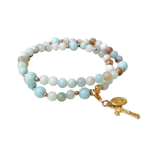 Gianna | Stretch & Wrap Rosary Bracelet | Small, Medium & Large
