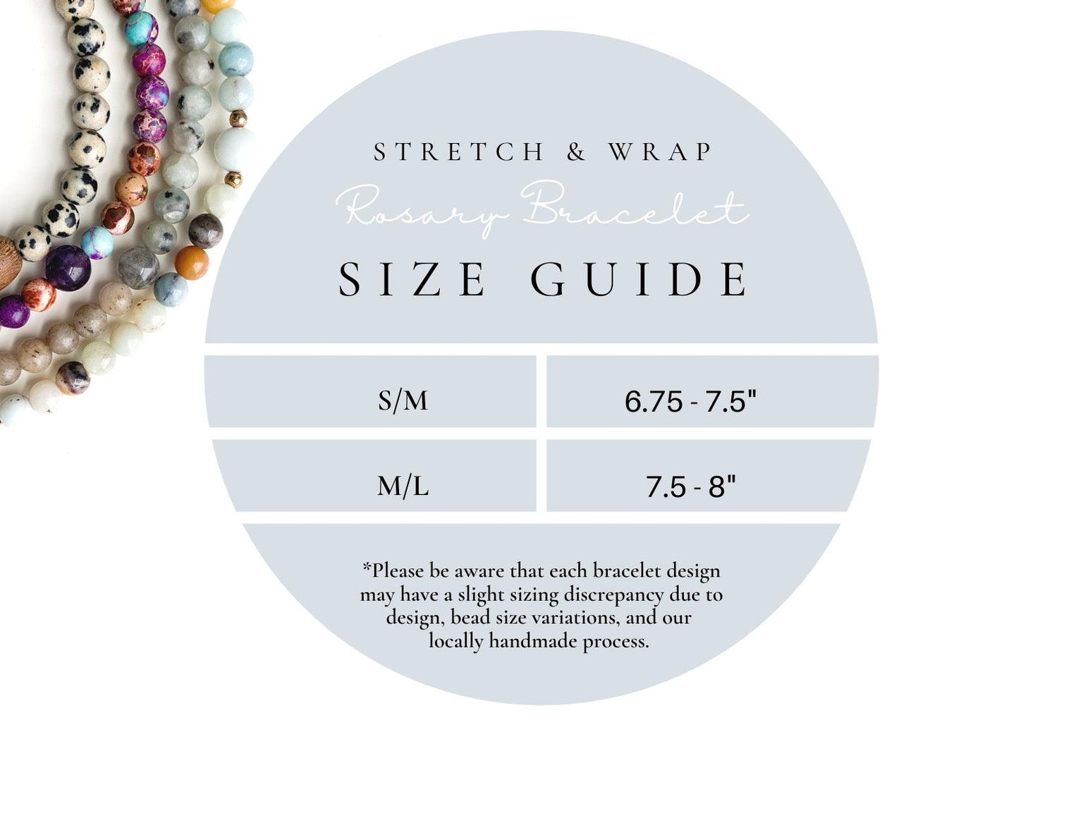Gianna | Stretch & Wrap Rosary Bracelet | Small, Medium & Large