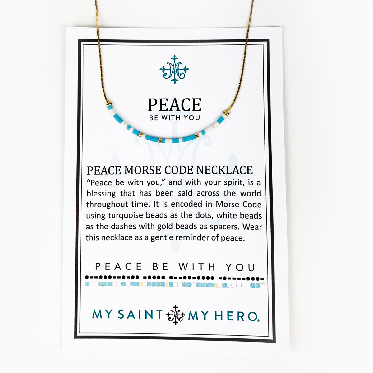 Peace Be With You Morse Code Necklace