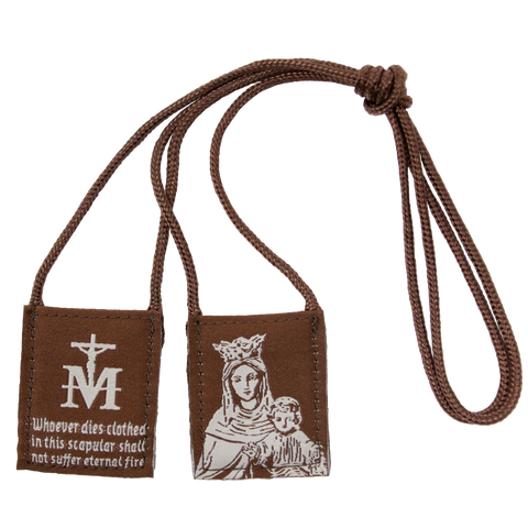 OLMC with Promise | Our Lady of Mt. Carmel Premium Brown Scapular