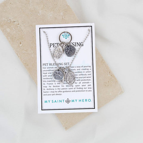 Pet Blessings Necklace & Pet Tag Set