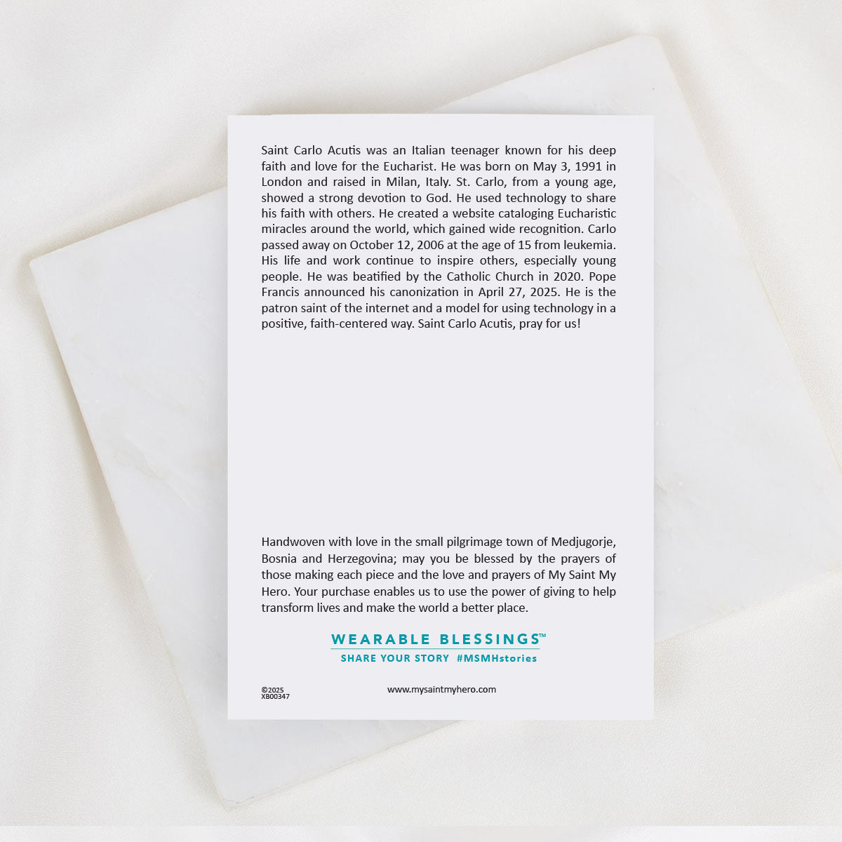 St. Carlo Acutis Blessing Bracelet