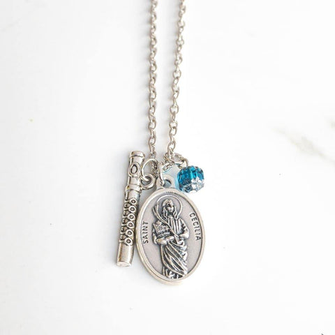 St Cecilia Flute Necklace