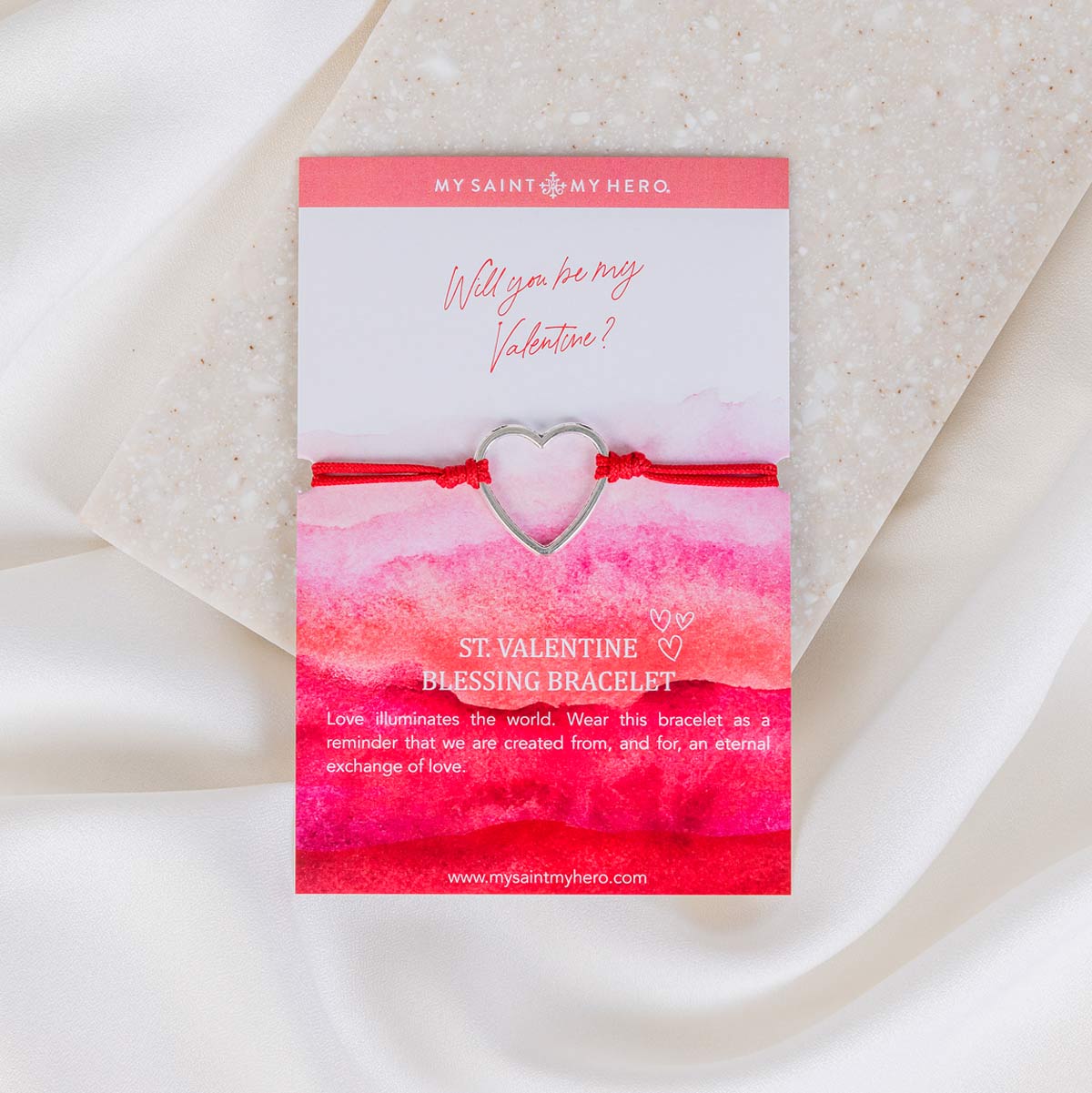 St. Valentine Heart Blessing Bracelet