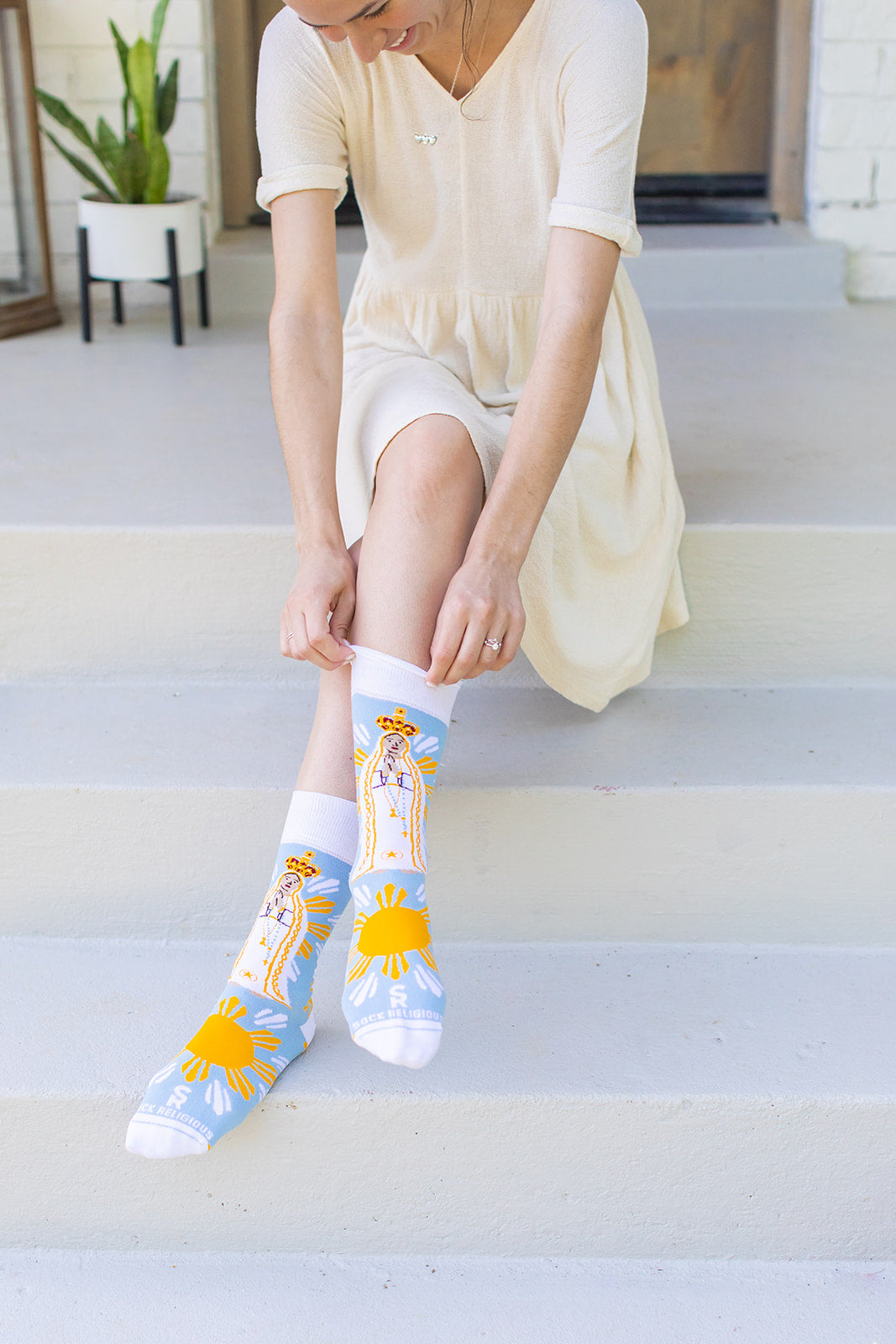 Our Lady Of Fatima Adult Socks