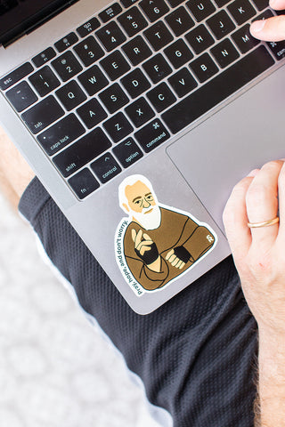 St. Padre Pio Sticker