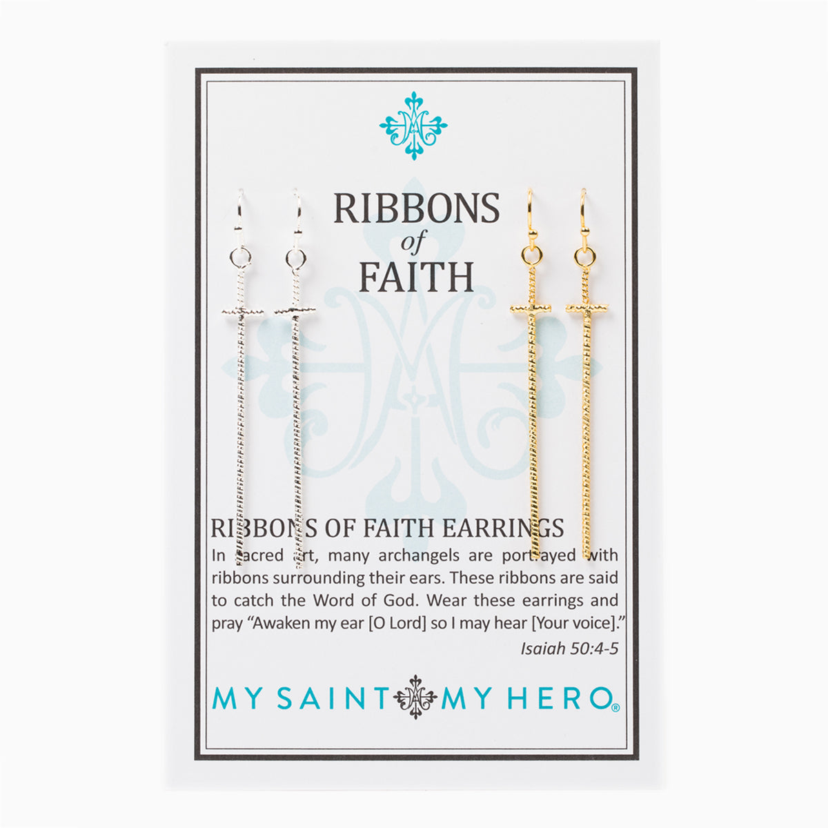 Ribbons of Faith Earring Set