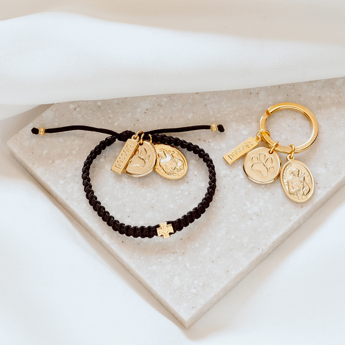 Pet Blessings Woven Bracelet & Pet Tag Set