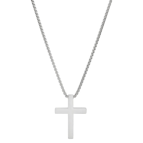 Stainless Steel Square Cross Pendant
