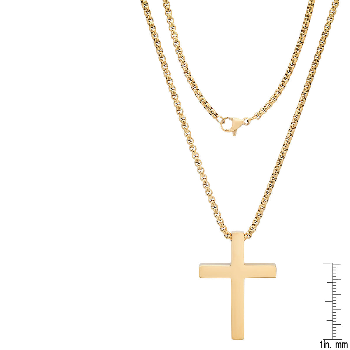 Stainless Steel Square Cross Pendant