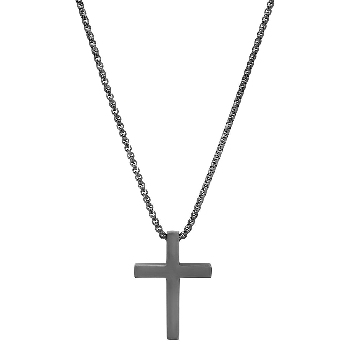 Stainless Steel Square Cross Pendant