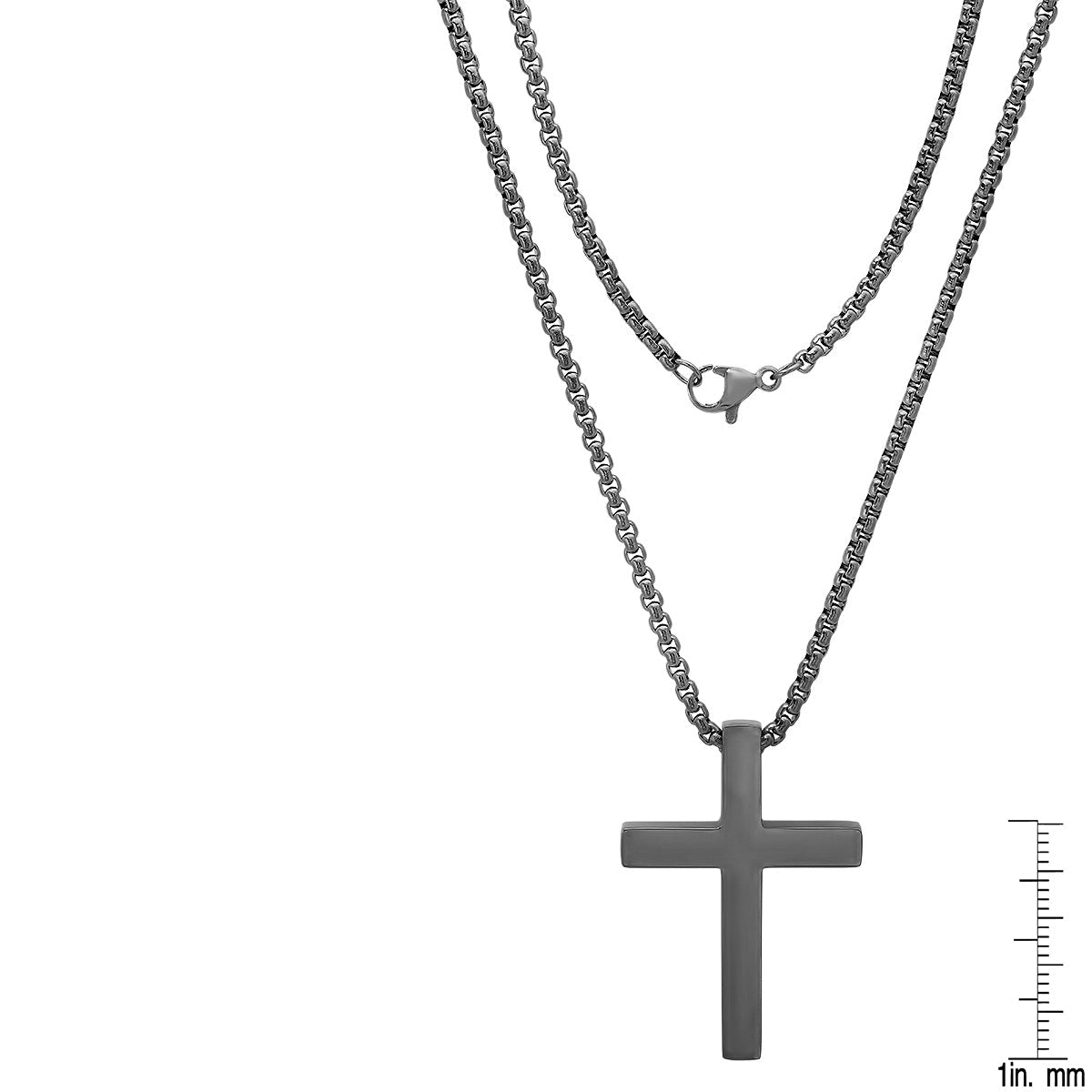 Stainless Steel Square Cross Pendant