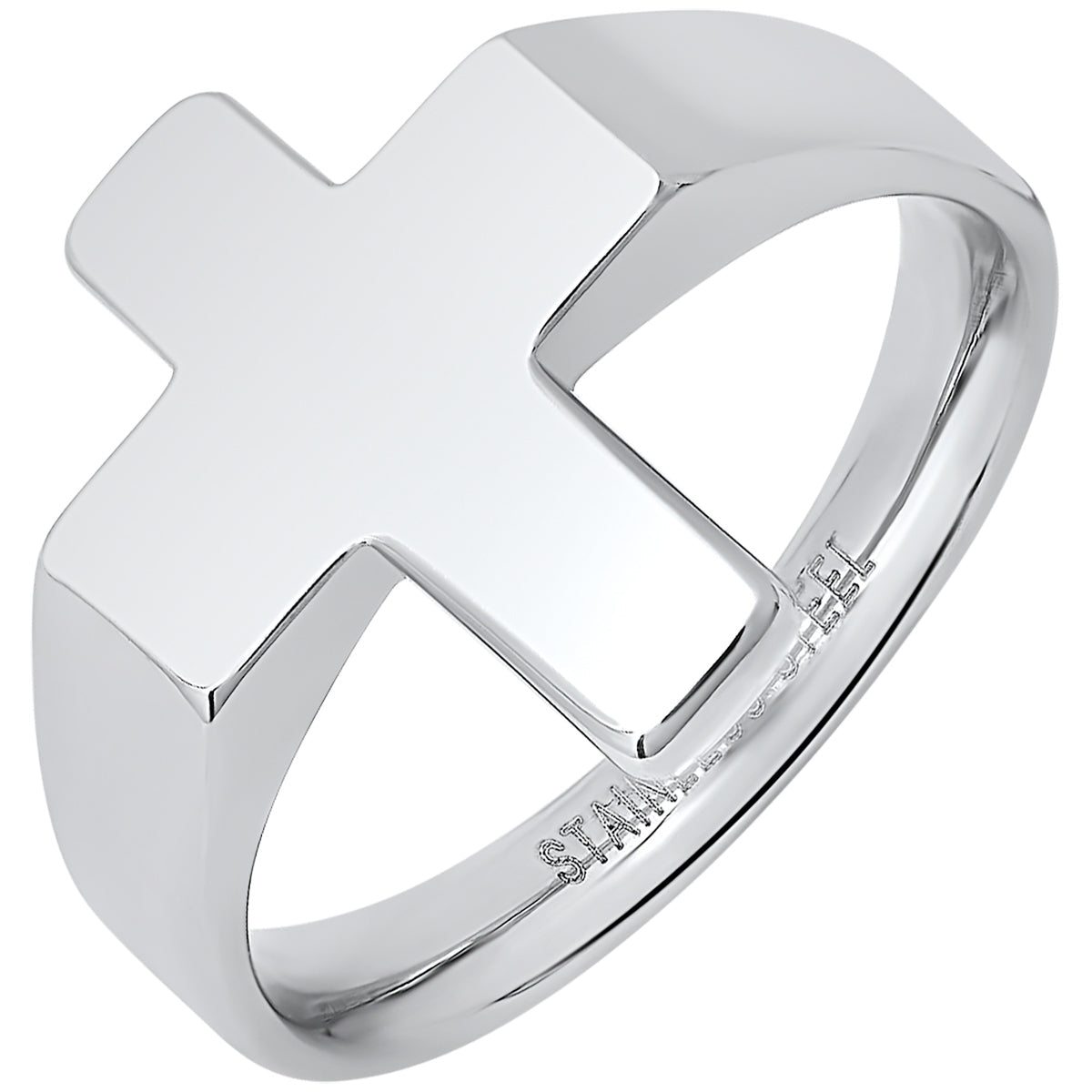 Stainless Steel Cross Ring