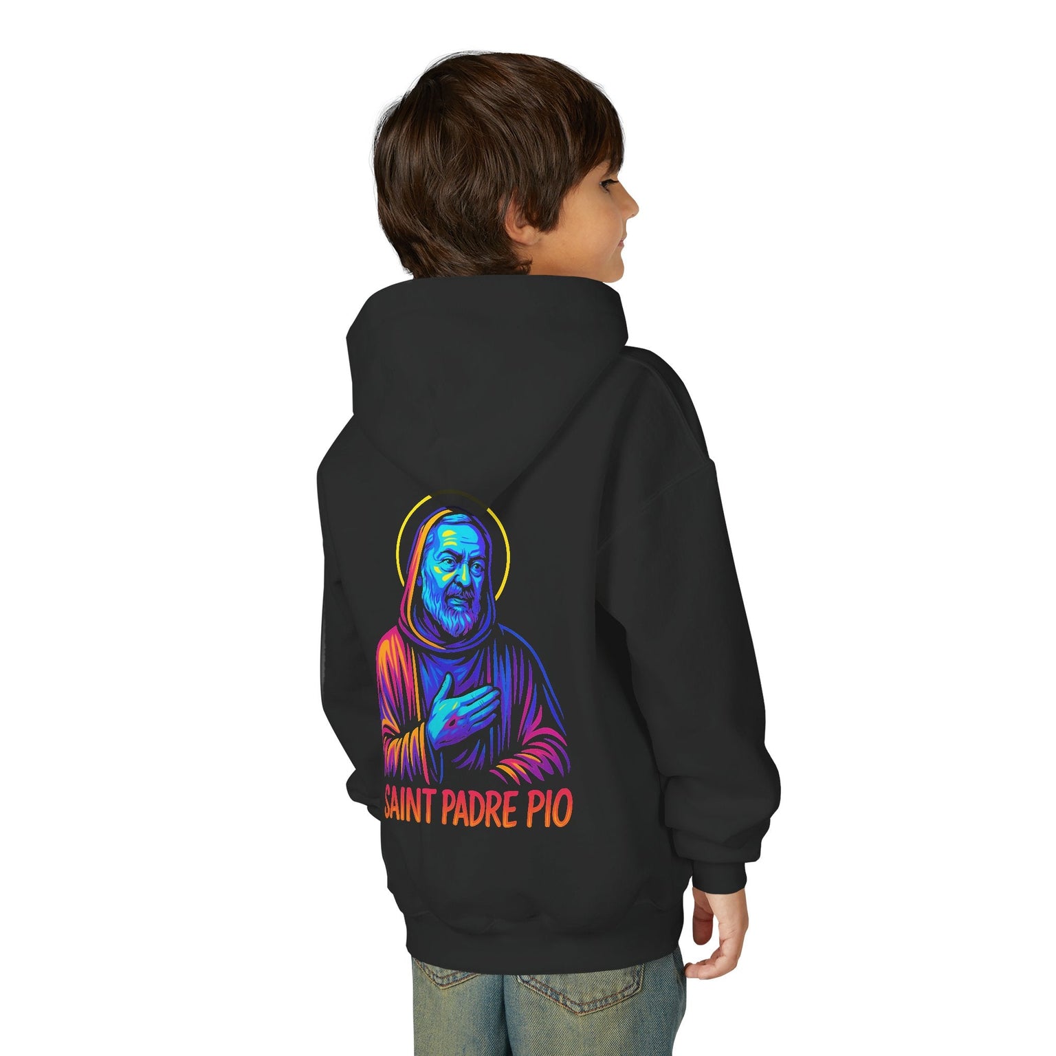 St. Padre Pio | Kids Catholic Hoodie | Pray & Hope