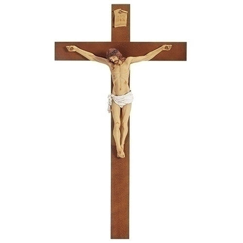 40"H Crucifix | Natural Corpus | Woodtone Cross