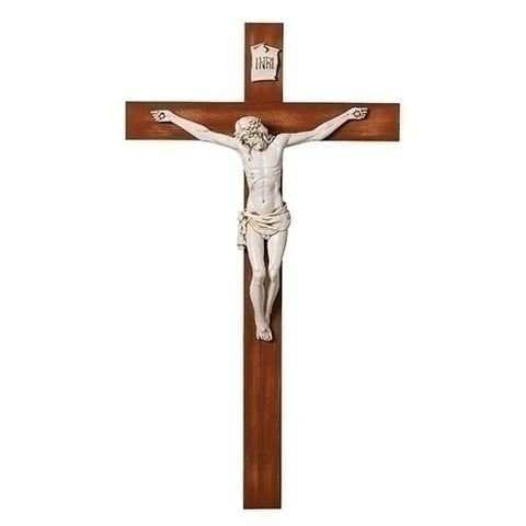 40"H Crucifix | Siena | Dark Walnut Cross