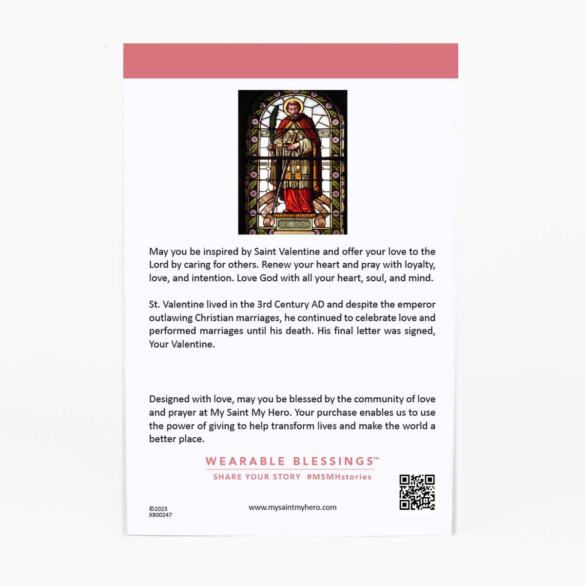 St. Valentine Heart Blessing Bracelet