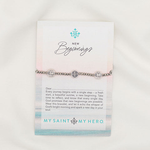 New Beginnings Crystal Benedictine Blessing Bracelet