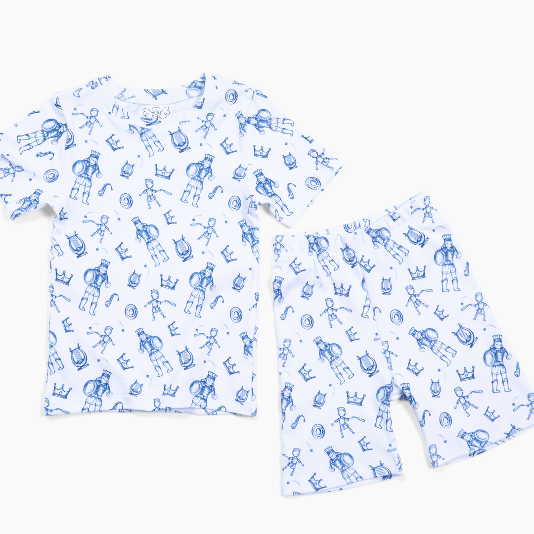 David & Goliath Blue PJ Shorts Set