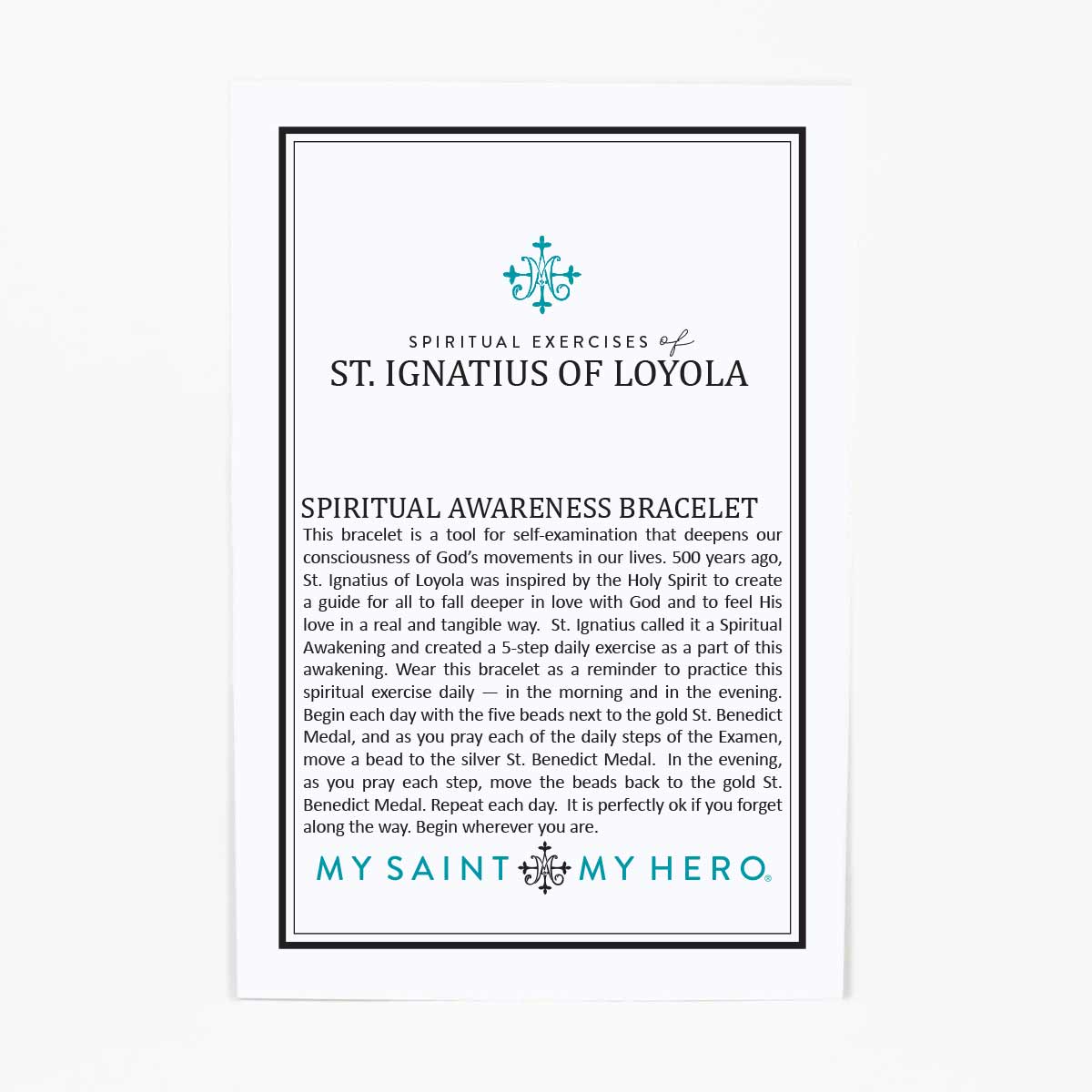 St. Ignatius of Loyola Spiritual Awareness Bracelet