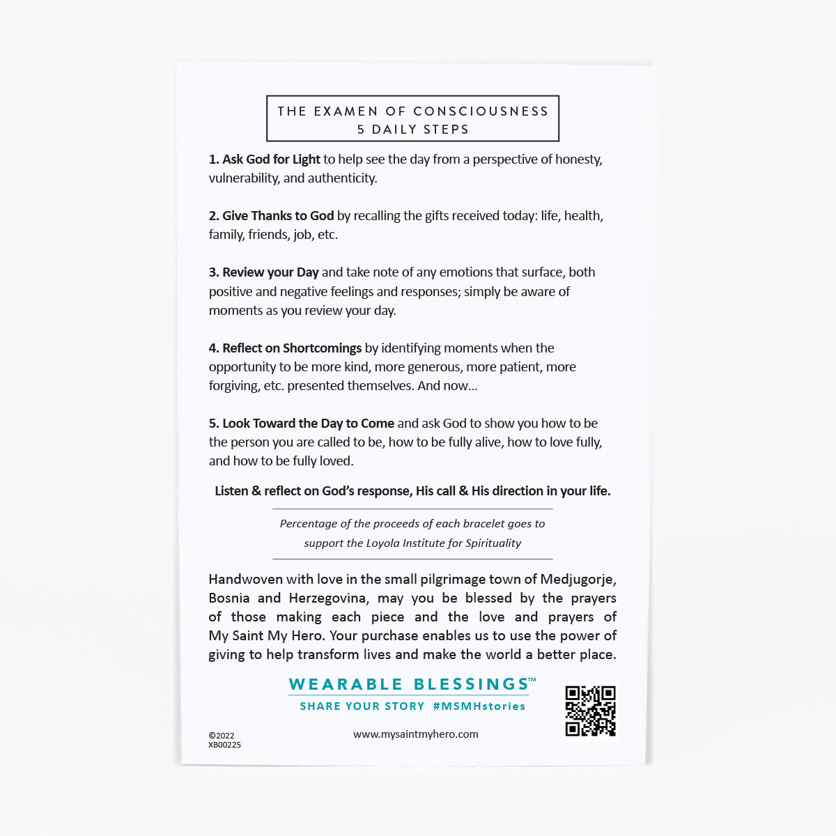 St. Ignatius of Loyola Spiritual Awareness Bracelet