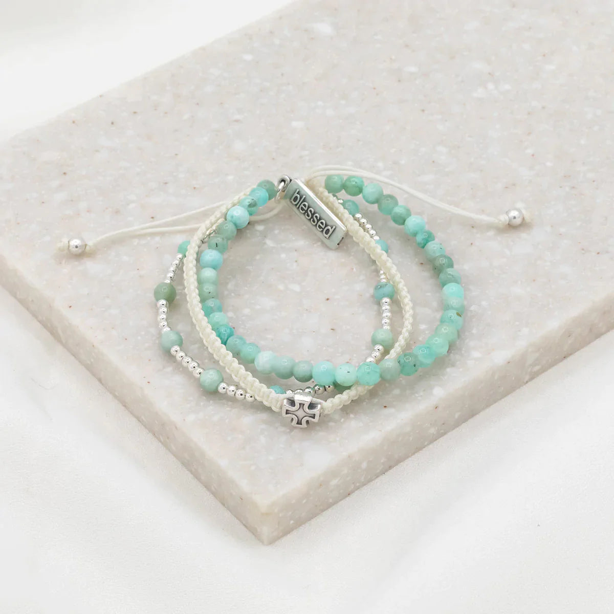 Be Still Prayer Bracelet - Amazonite