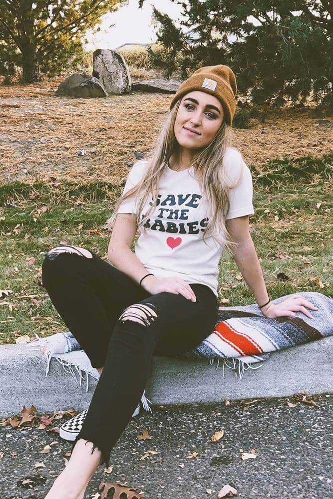 Natural Save The Babies Tee