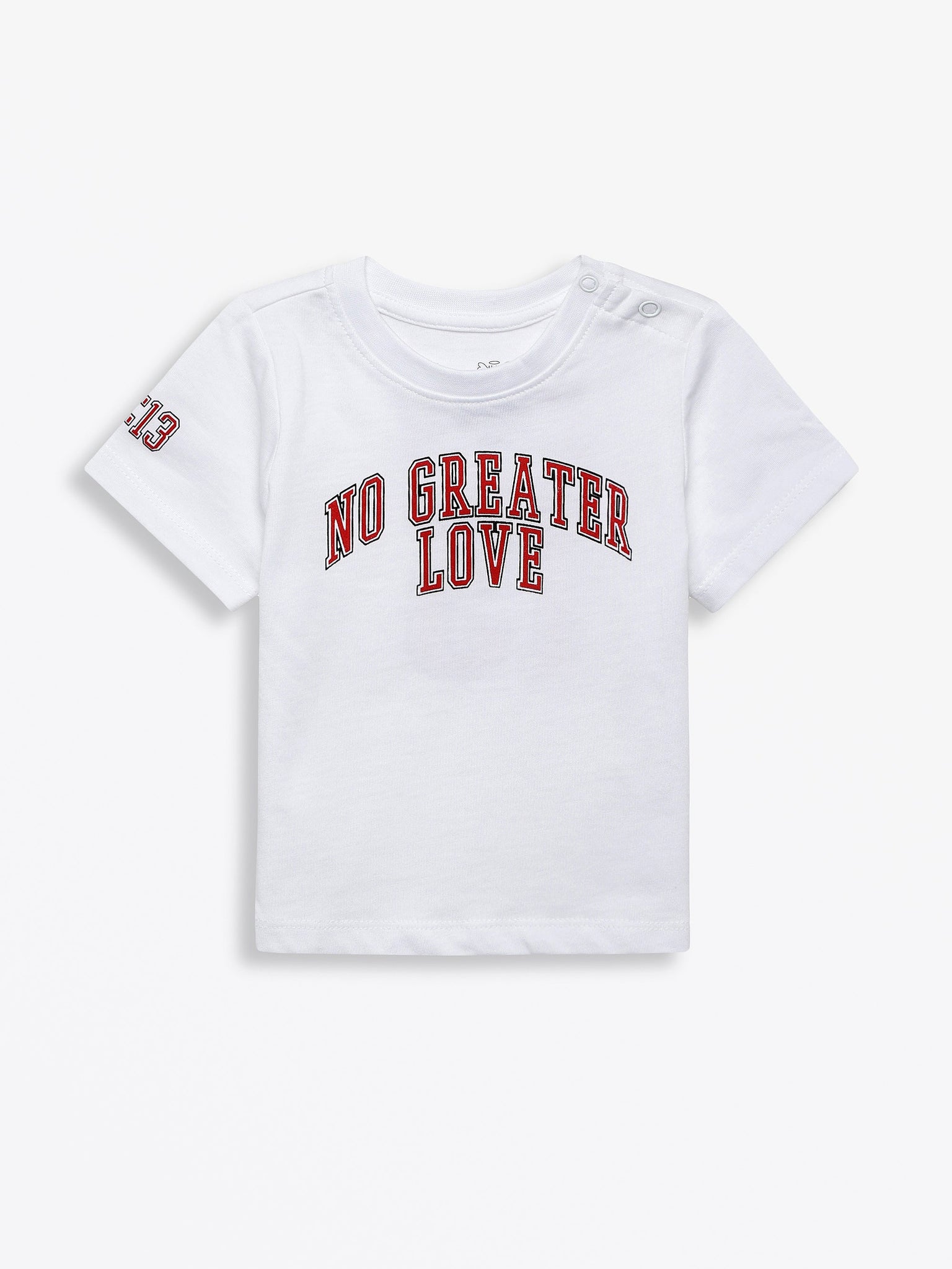 No Greater Love White Short Sleeve T-Shirt Cotton