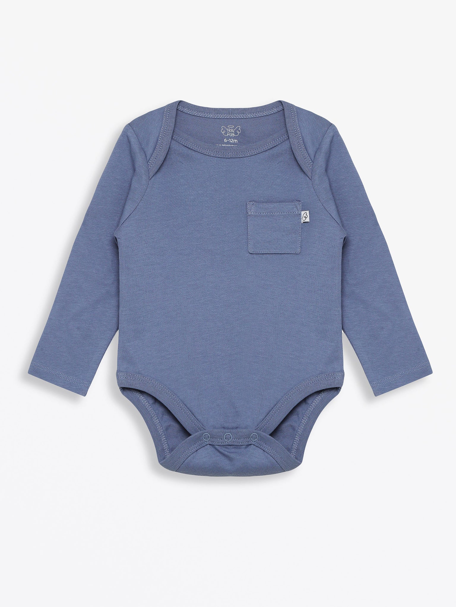 Infinity Prayer Pocket Long Sleeve Bodysuit Cotton