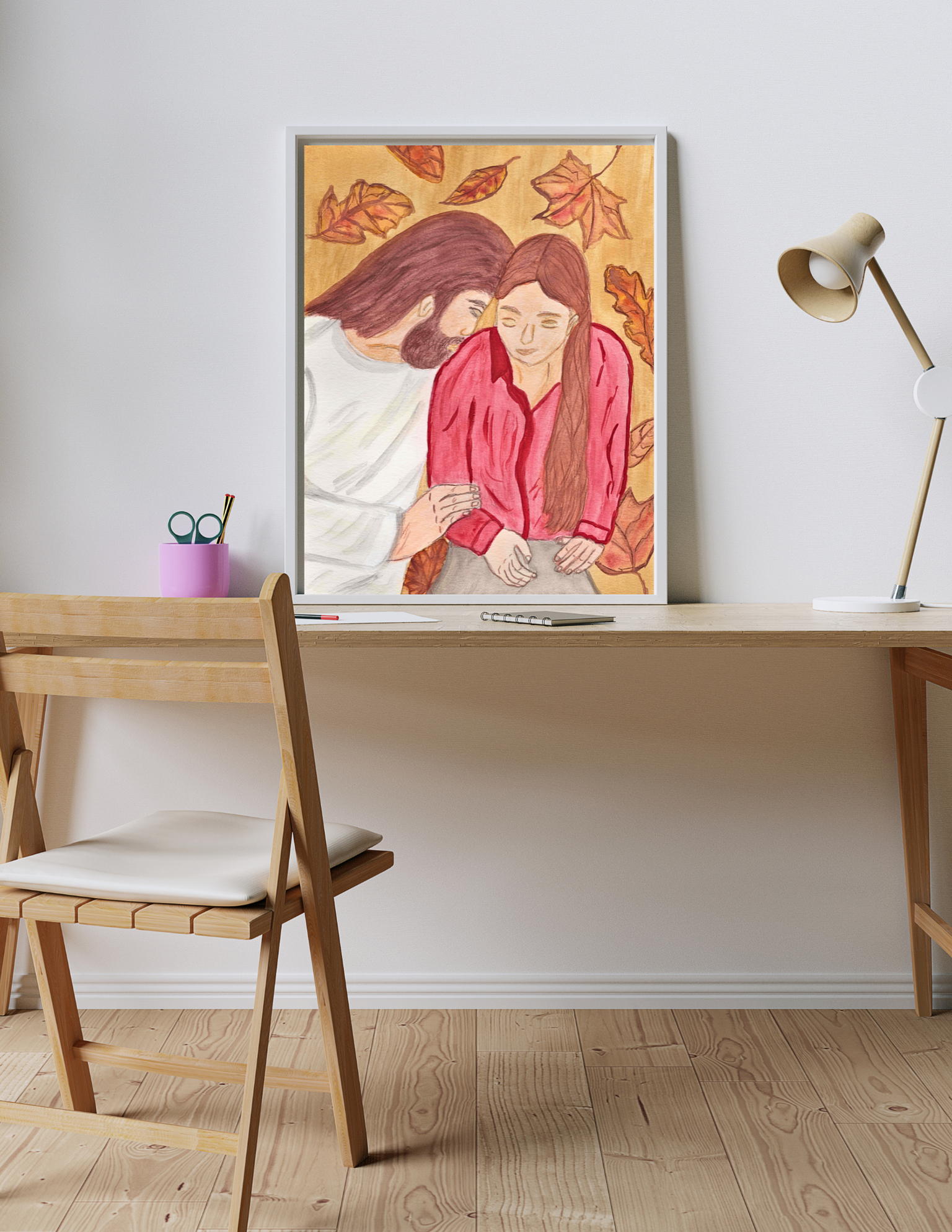 "He is with you in every season" Jesus Christ Wall Art