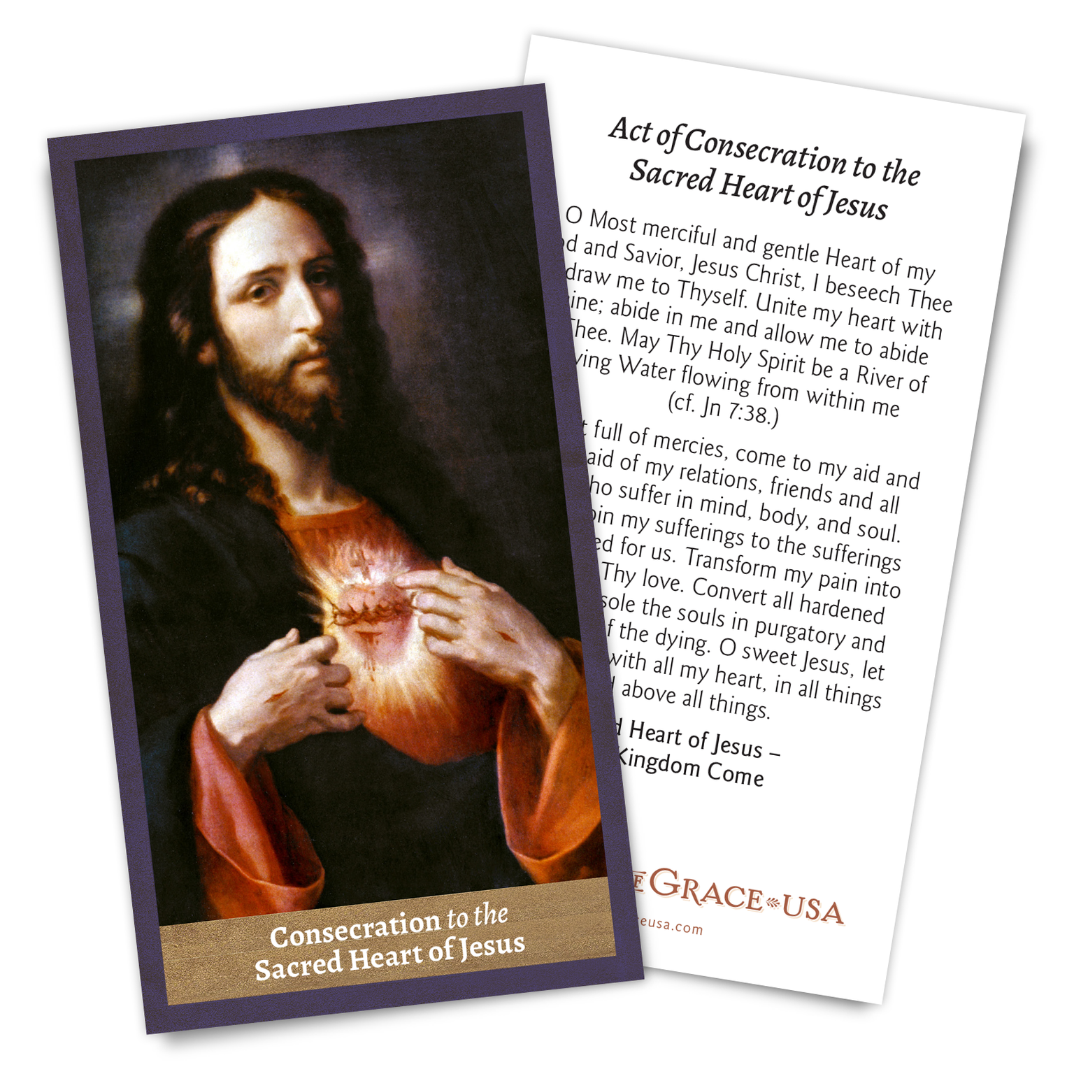 Act of Consecration to the Sacred Heart of Jesus Holy Card