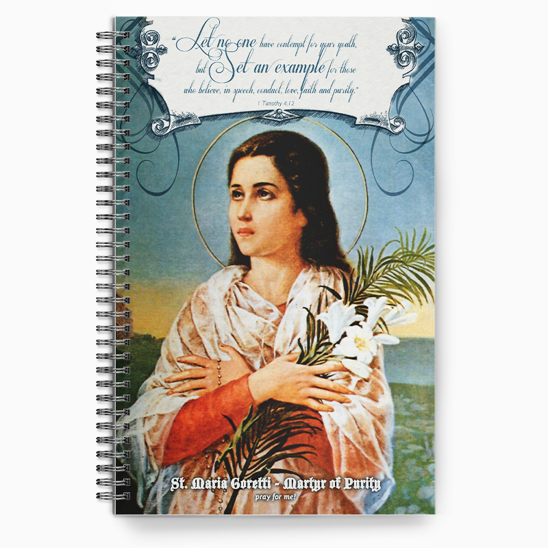 Teen Chastity Girl -  St. Maria Goretti, Martyr of Purity Writing Journal