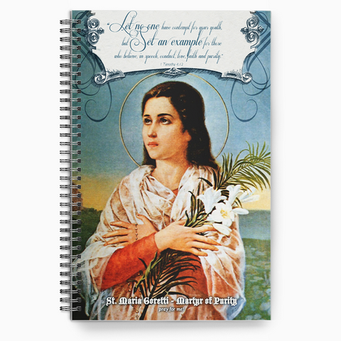 Teen Chastity Girl -  St. Maria Goretti, Martyr of Purity Writing Journal