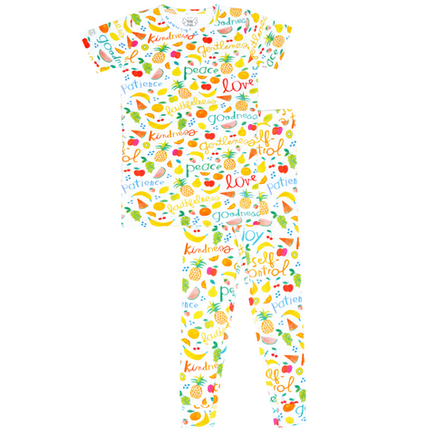 Fruit of the Spirit PJ Short Sleeve & Pants Set Bamboo