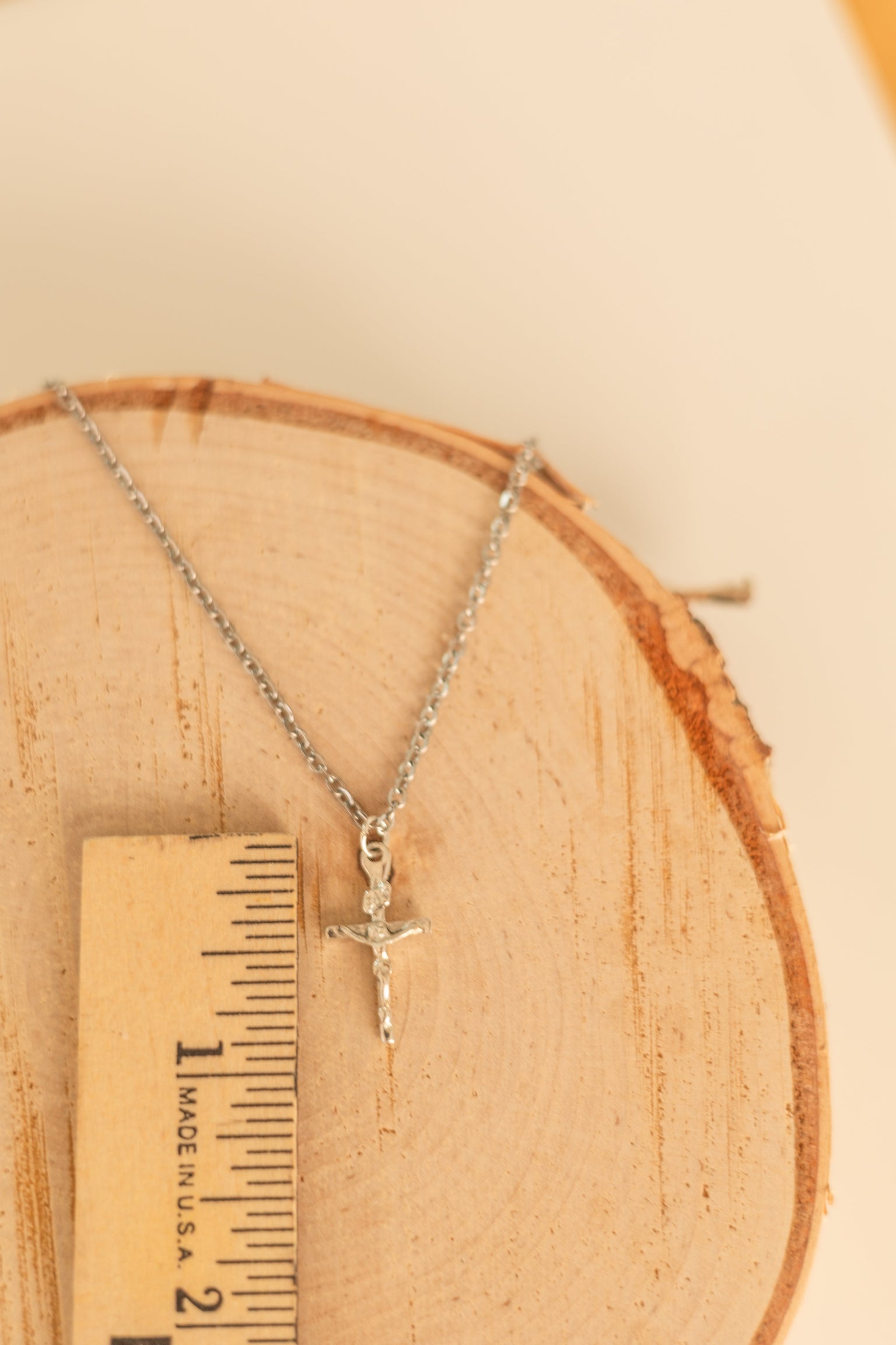 Necklace - Dainty Crucifix - Silver
