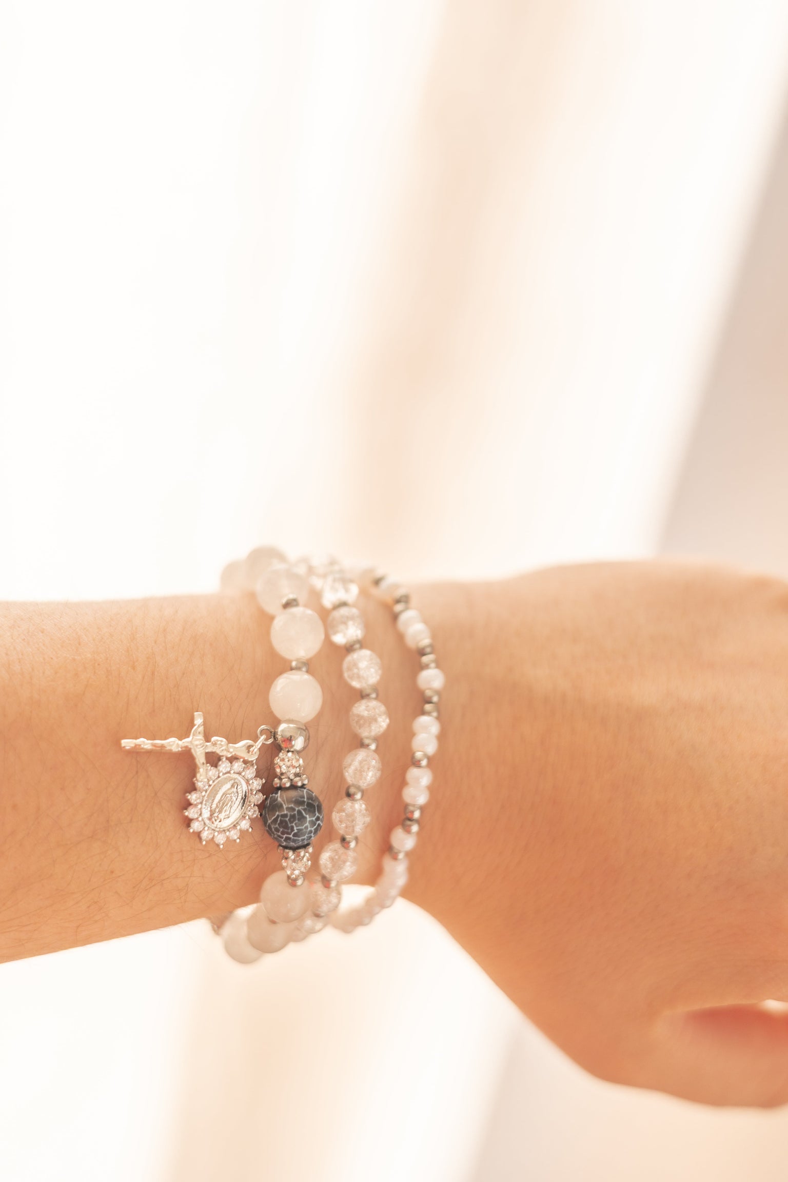 Stretch Stack Bracelet - Morse Code - Amen