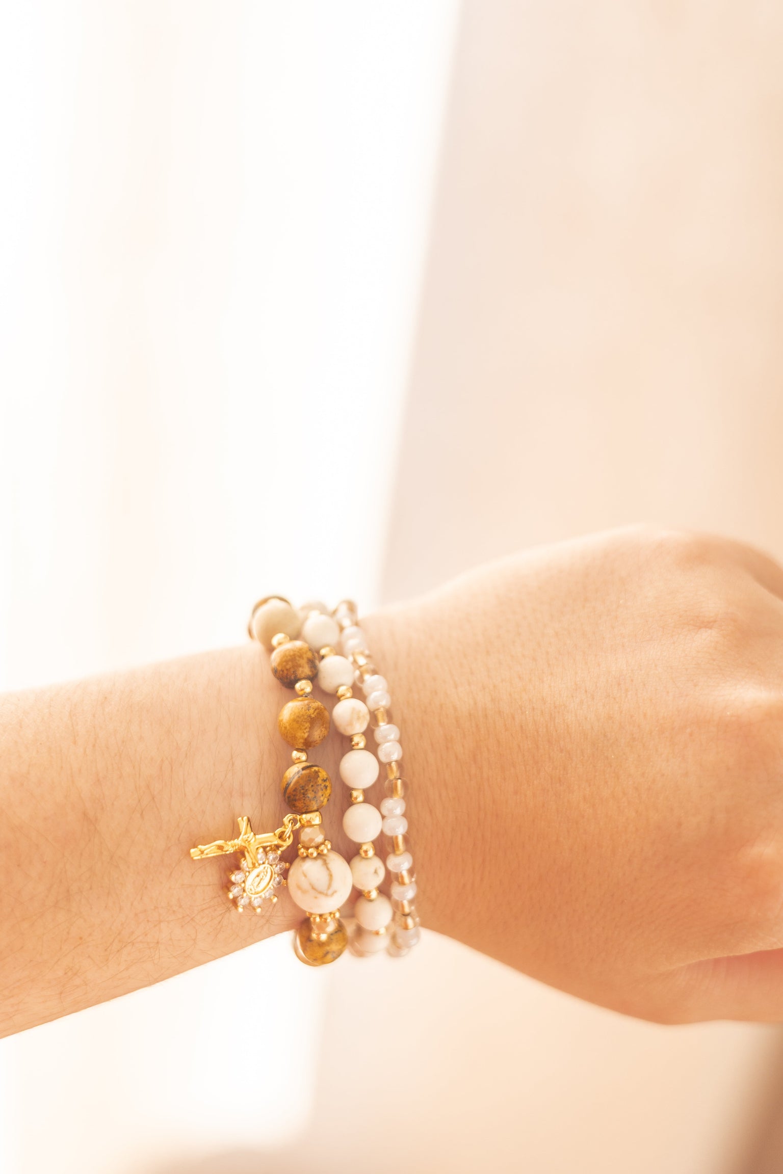 Stretch Stack Bracelet - Morse Code - AMDG