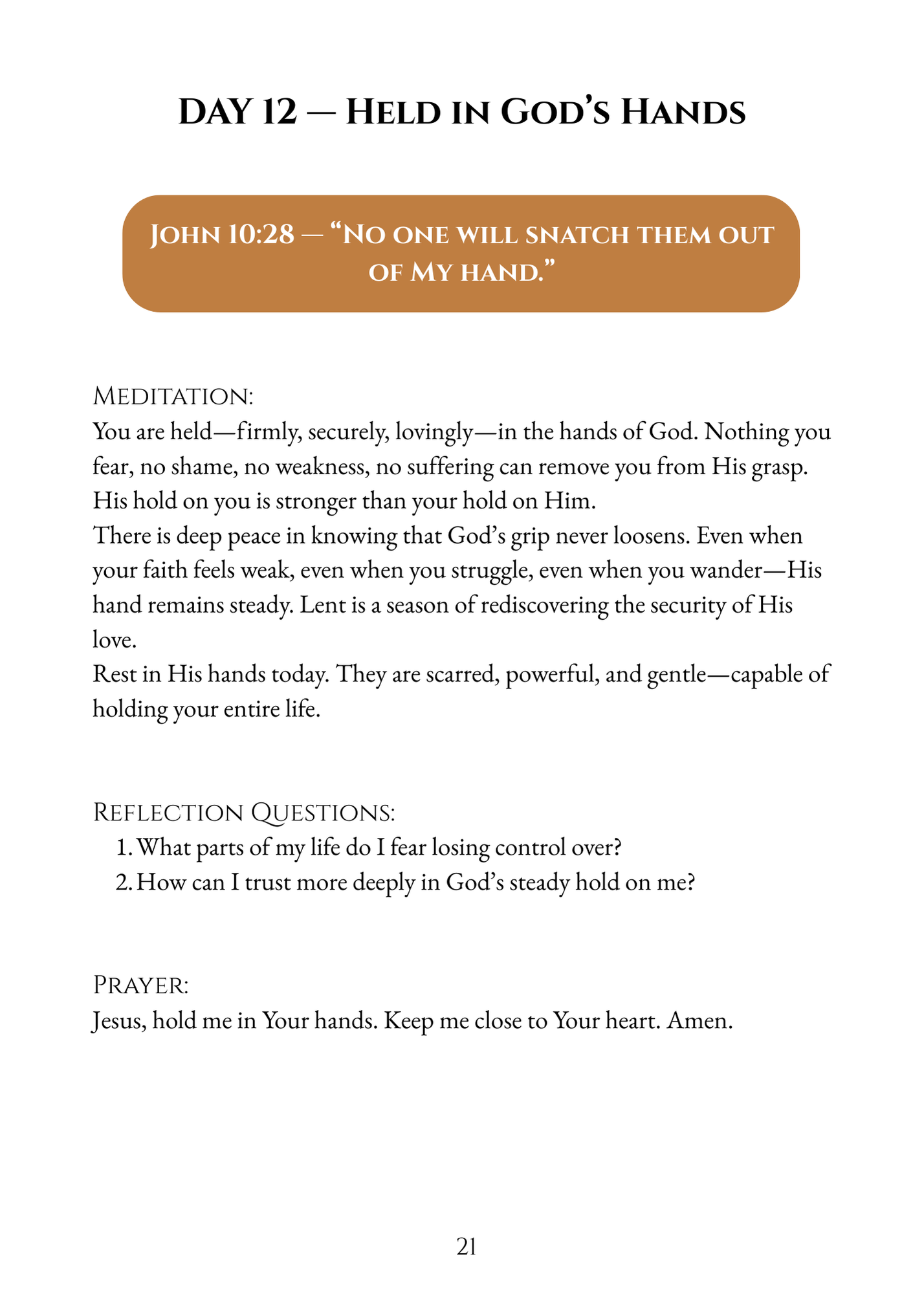 Return to Me: Lenten Prayer Guide