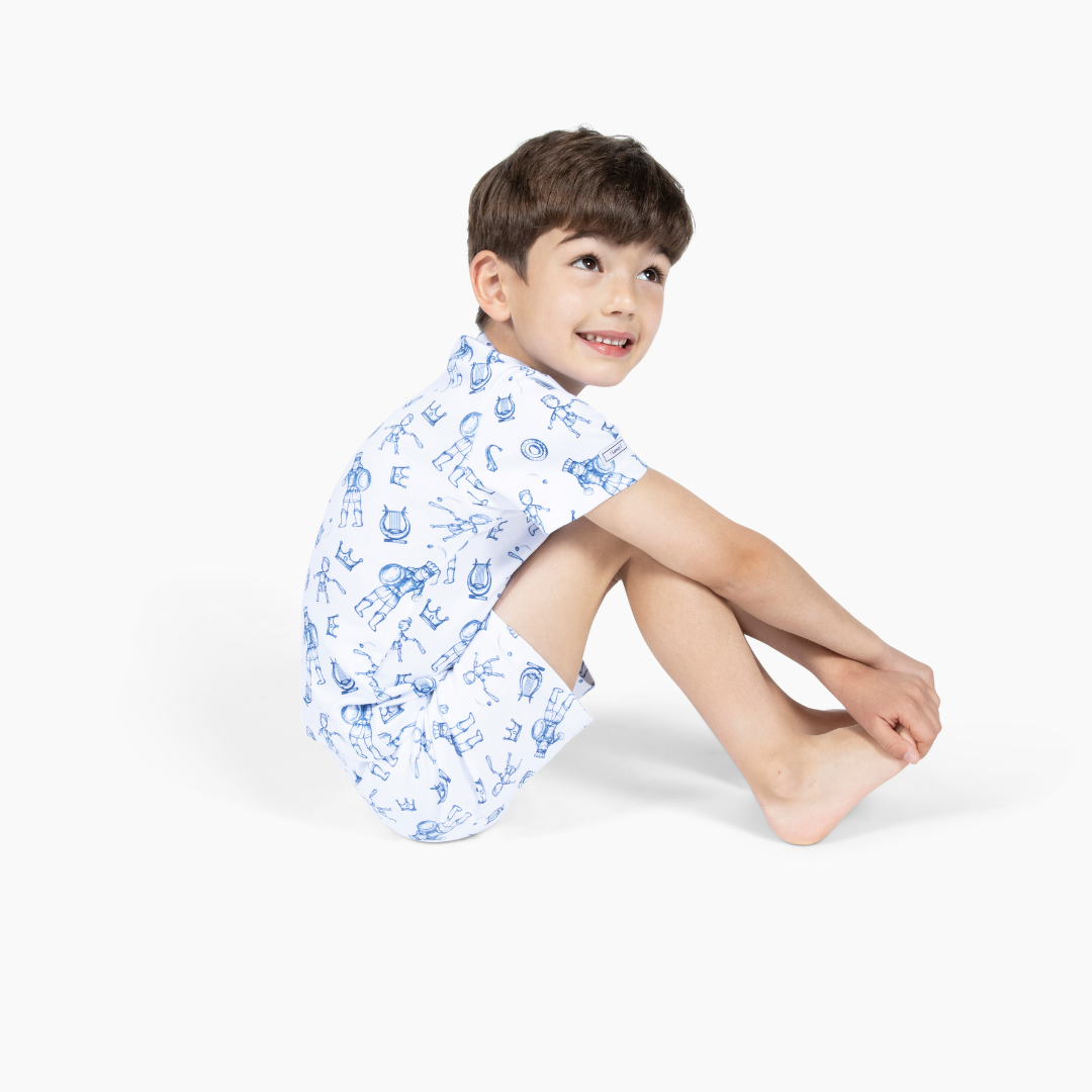 David & Goliath Blue PJ Shorts Set