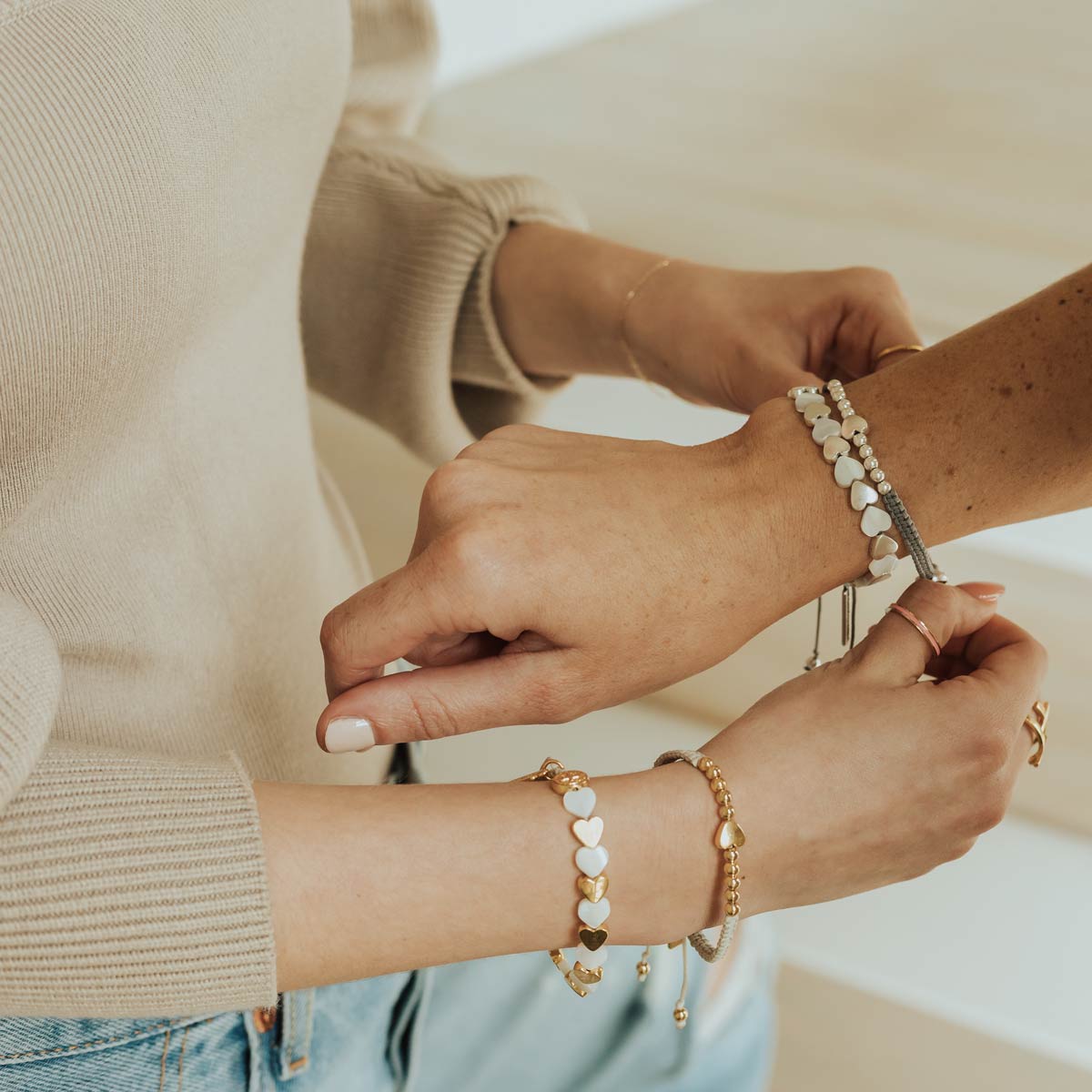 Sisters of the Heart Beaded Bracelet