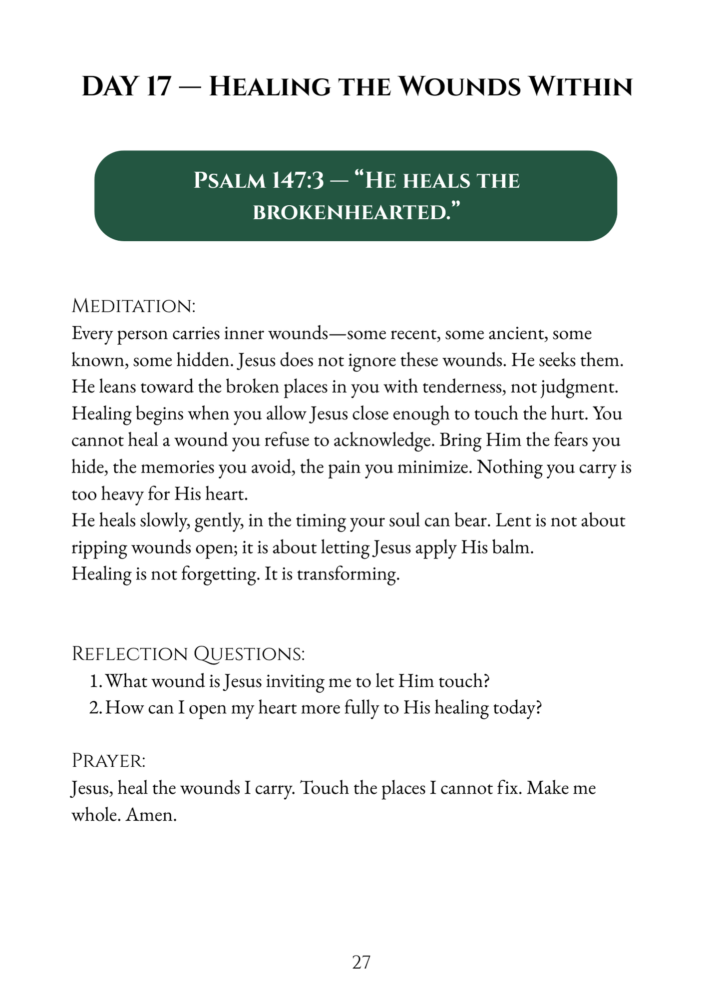 Return to Me: Lenten Prayer Guide