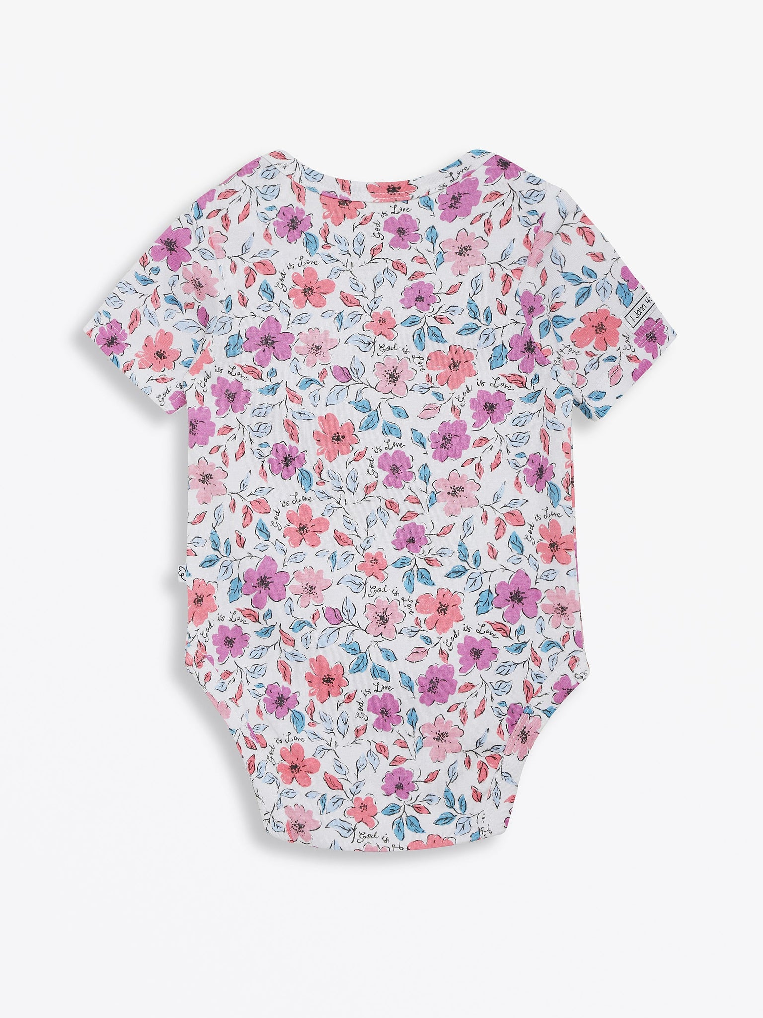 God is Love Short Sleeve Bodysuit Cotton