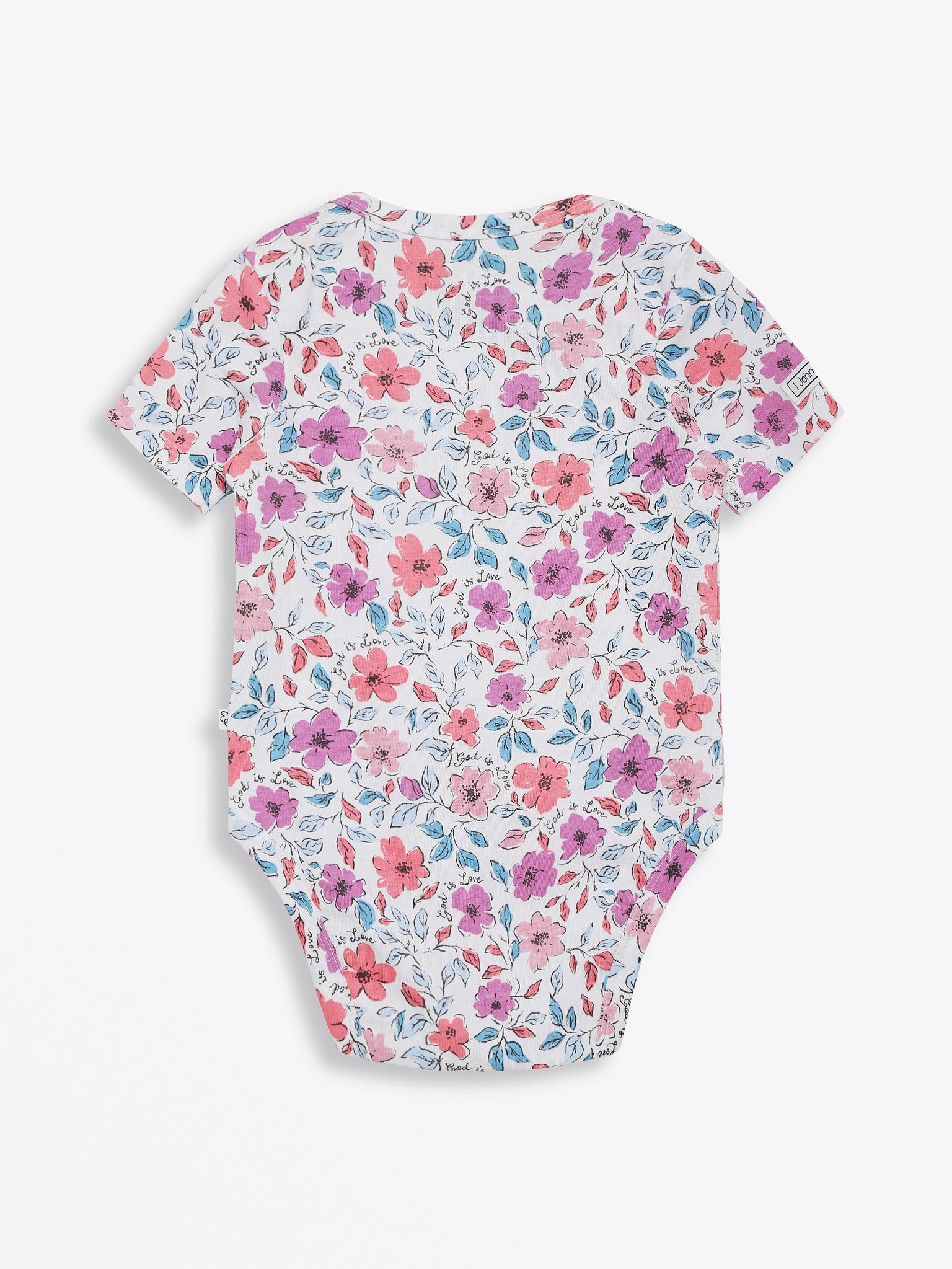 God is Love Short Sleeve Bodysuit Cotton