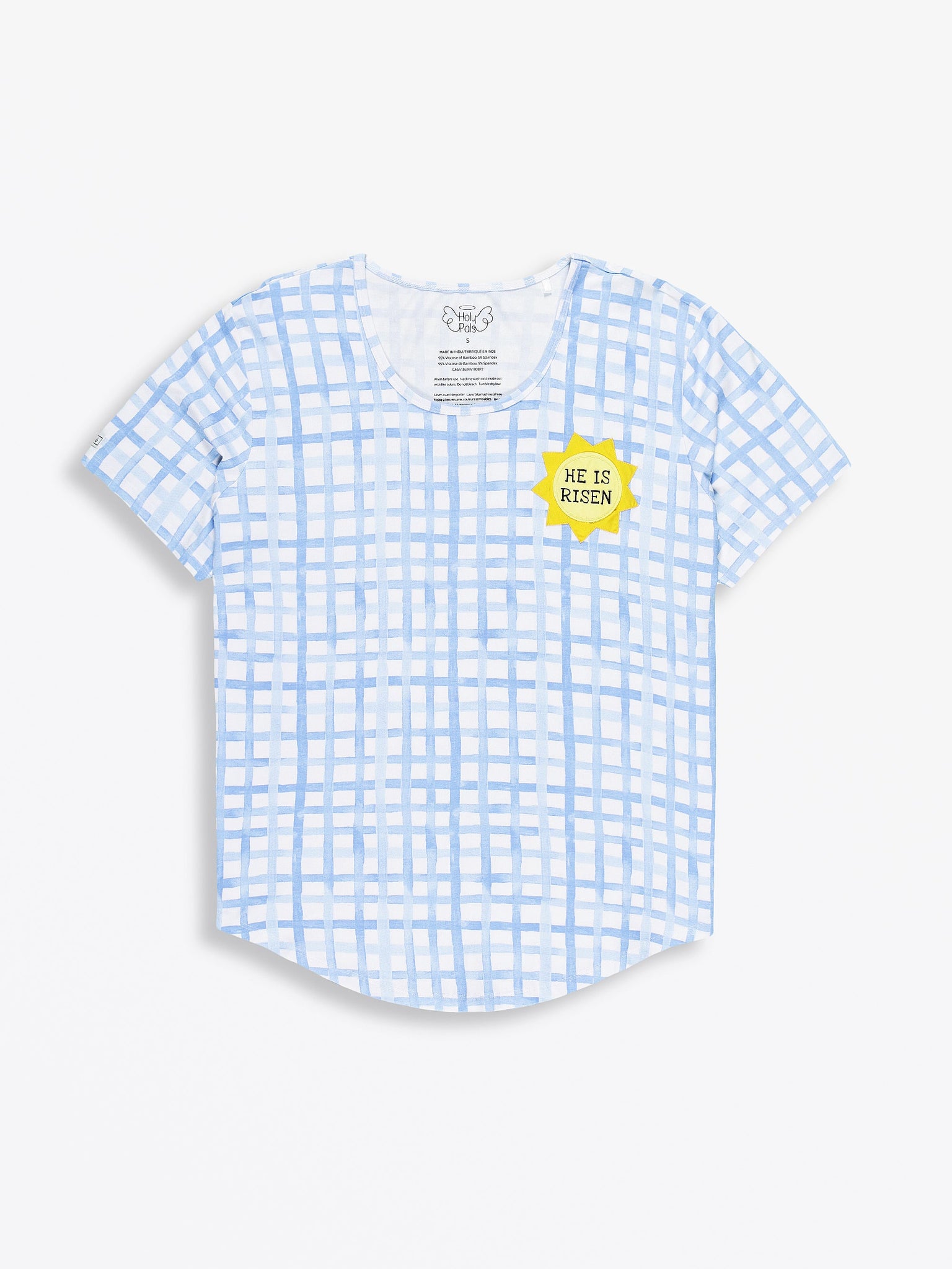 The Risen Son Womens PJ Short Sleeve Jogger Set Bamboo