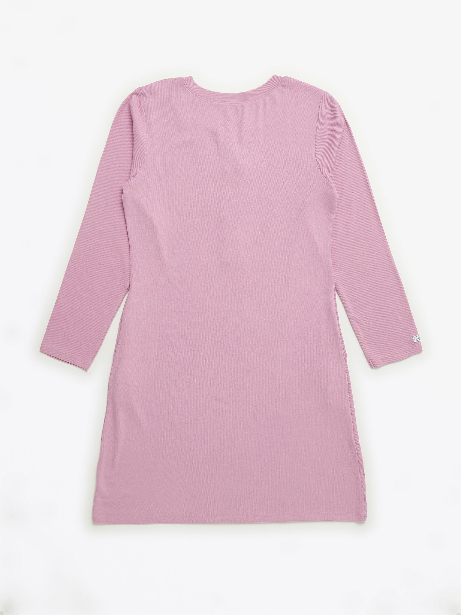 Solid Mauve Womens Nightgown PJ Ribbed Cotton-Bamboo Blend