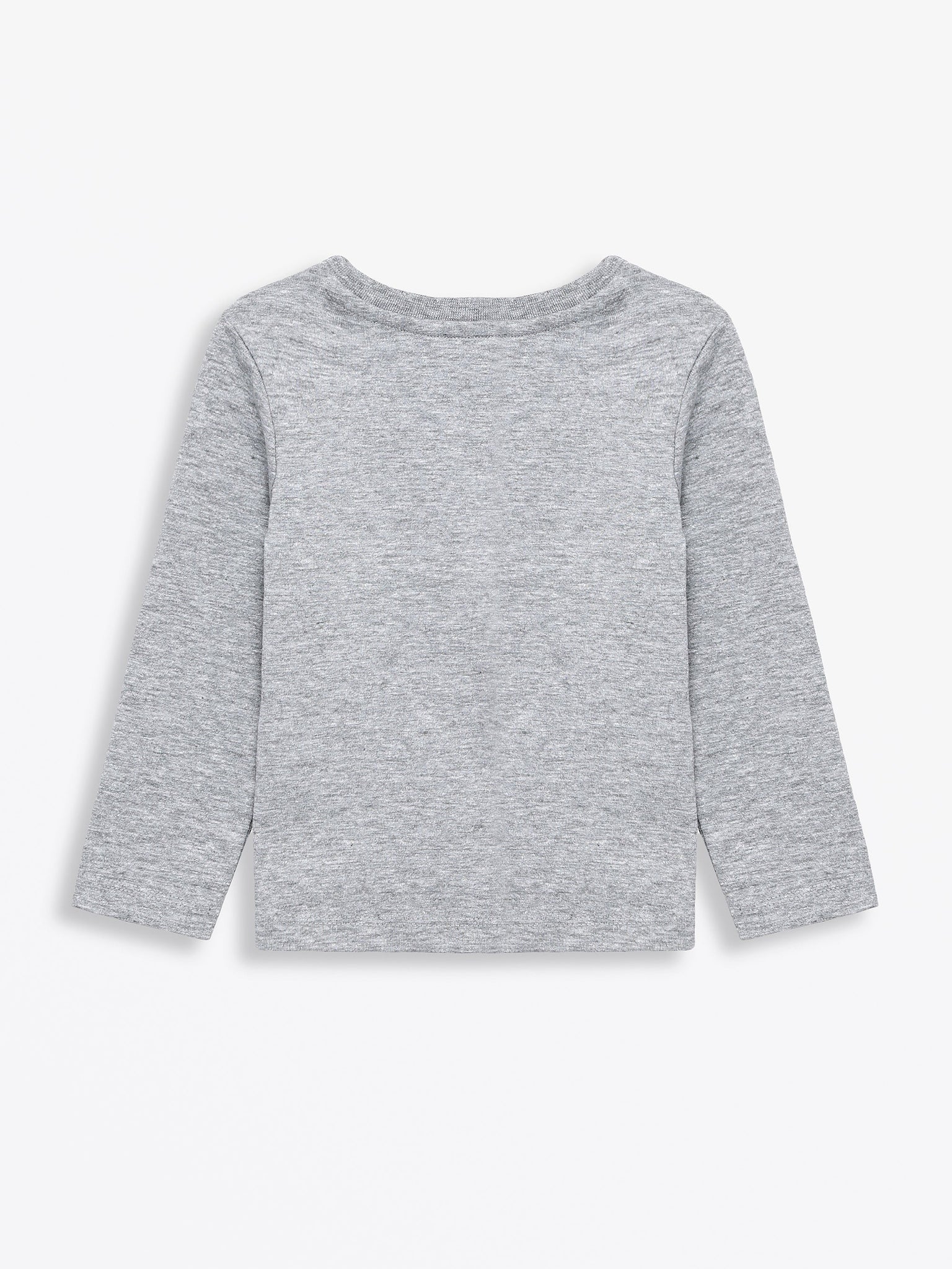 Heather Gray Prayer Pocket Long Sleeve T-Shirt Cotton