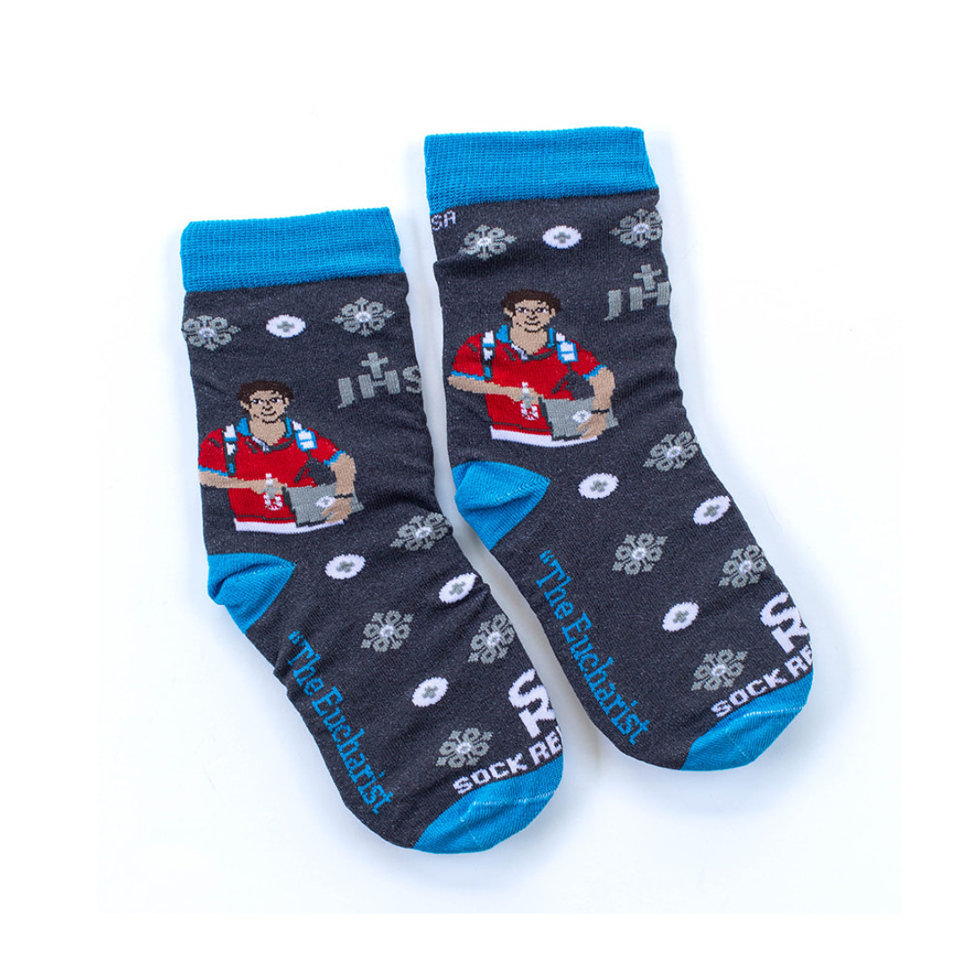 Bl. Carlo Acutis Eucharist Kids Socks