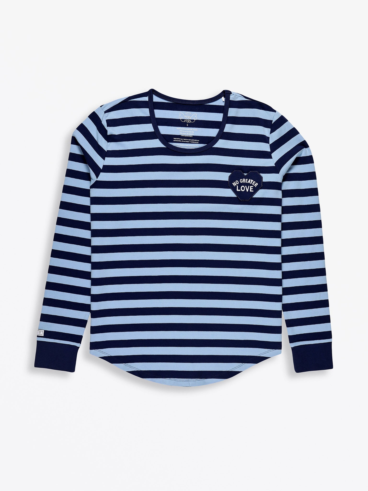 No Greater Love Blue Womens PJ Jogger Set Cotton