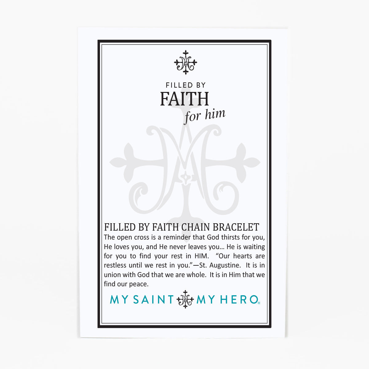 Filled by Faith Chain Bracelet for Him